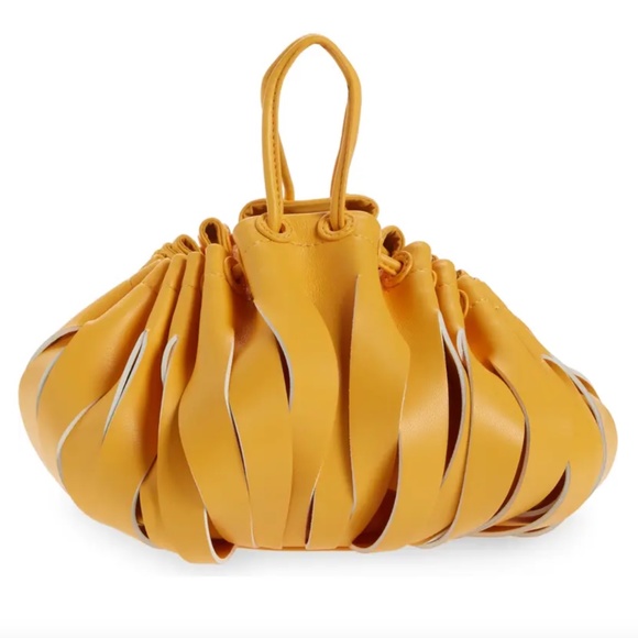 NWT $390 Simon Miller Vegan Slit Scrunch in SUNSET ORANGE! - Picture 9 of 9